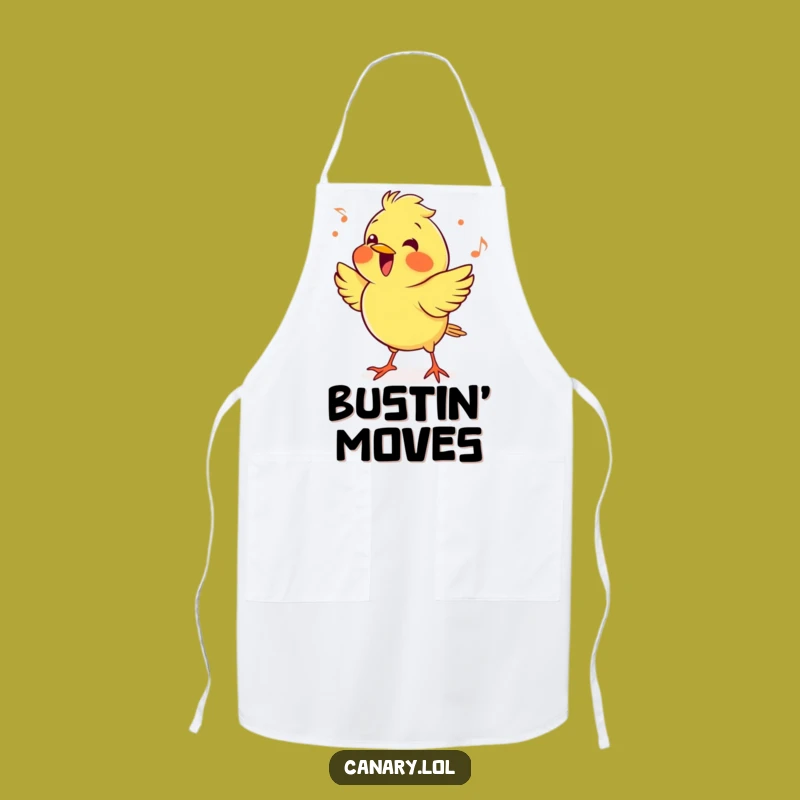 Funny Cheerful Canary Apron: Cook to the Beat Fun