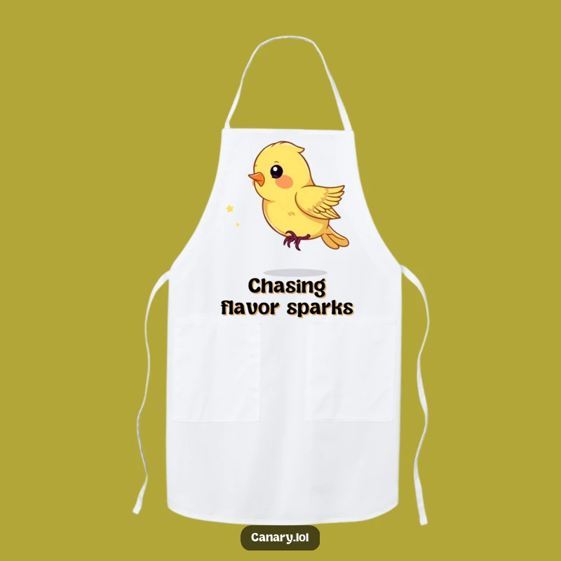 Funny Playful Canary Apron - Fun Funny Gift for Kitchen Merriment