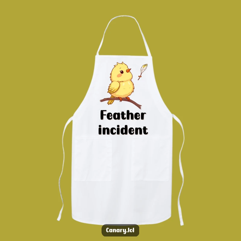 Funny Canary Bird Apron: Kitchen Surprise Feather Fun, Humorous Cooking Accessory Gift