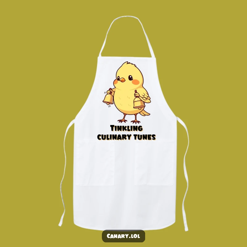 Funny Shy Canary Bird Apron - Kitchen Fun, Bell Offering, Perfect Humorous Cook Gift