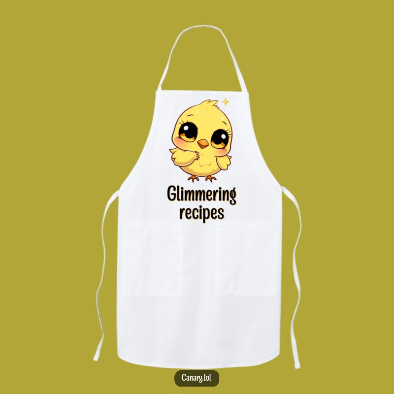 Funny Bright-Eyed Canary Apron - Cook with Sparkling Intent
