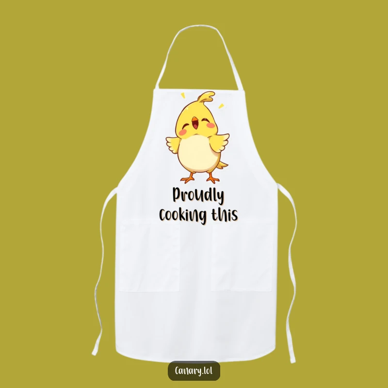 Funny Proud Canary Chirp Apron - Cook with Confident Flair
