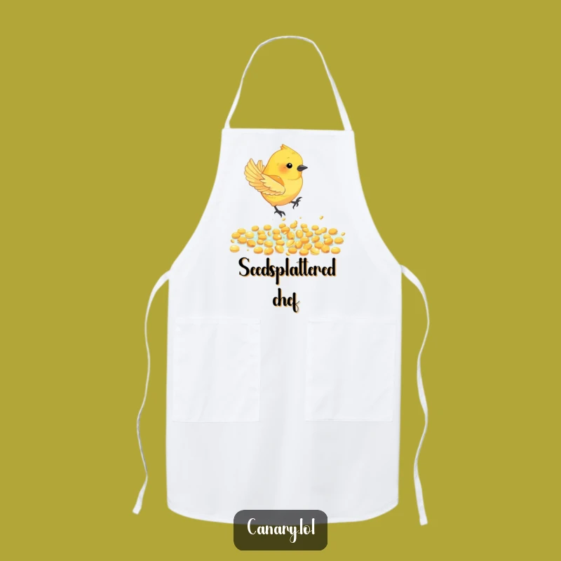 Funny Canary Bird Seed Dive Apron - Kitchen Splash, Golden Feast, Perfect Humorous Cook Gift