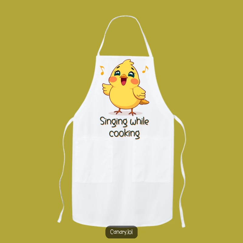 Funny Canary Singing Apron - Cheerful Kitchen Tunes, Perfect Cooking Funny Gift