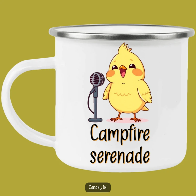 Funny Canary Camping Mug - Sing Your Heart Out Under the Stars!