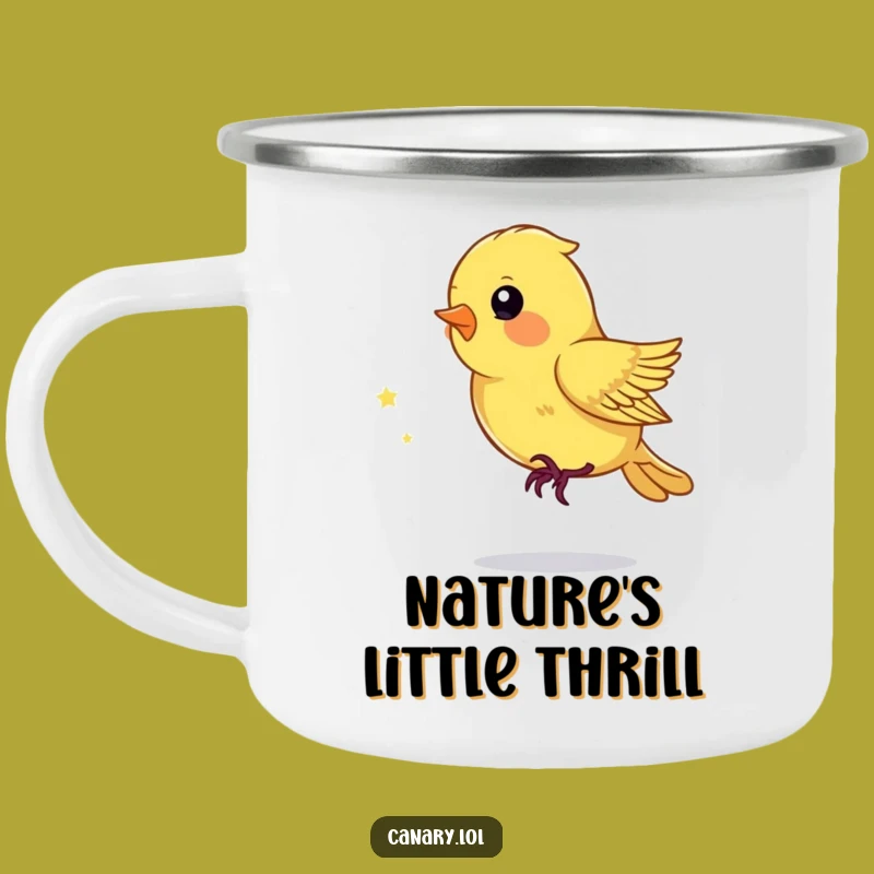 Funny Playful Canary Camping Mug - Fun Funny Gift for Outdoor Play