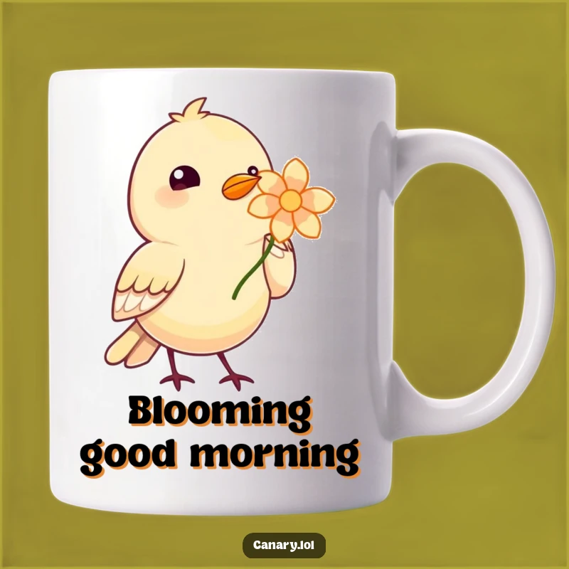 Funny Bird Flower Mug - Adorable Gift for Someone Special!