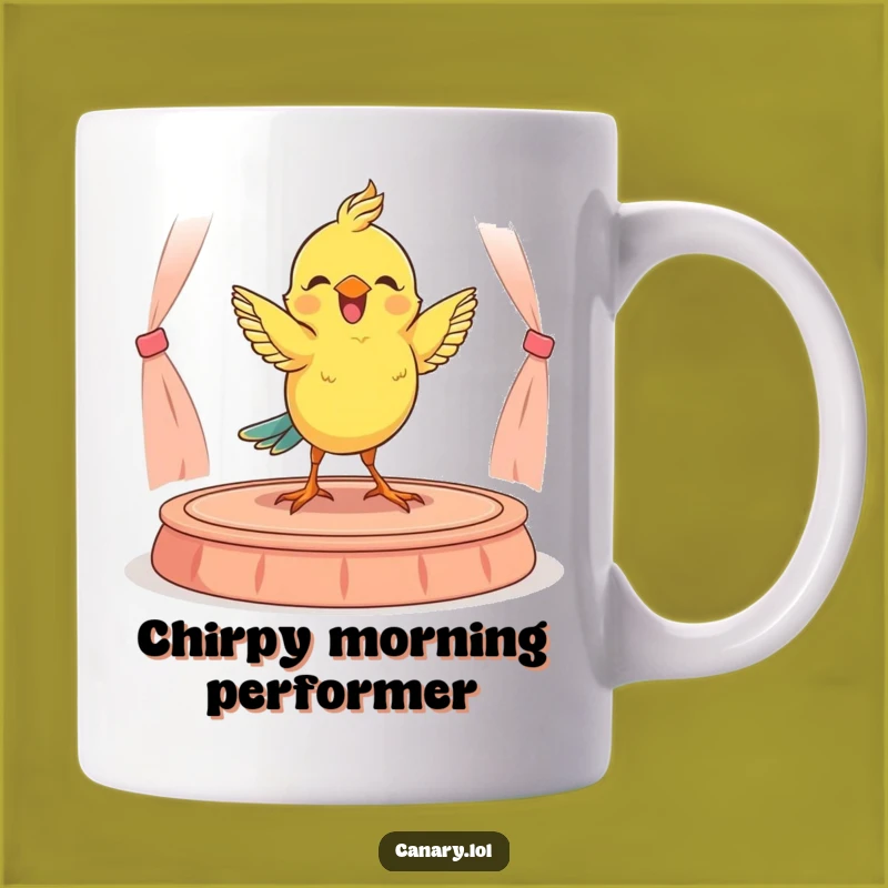 Funny Canary Dancer Mug: Adorable Bird Performance Gift