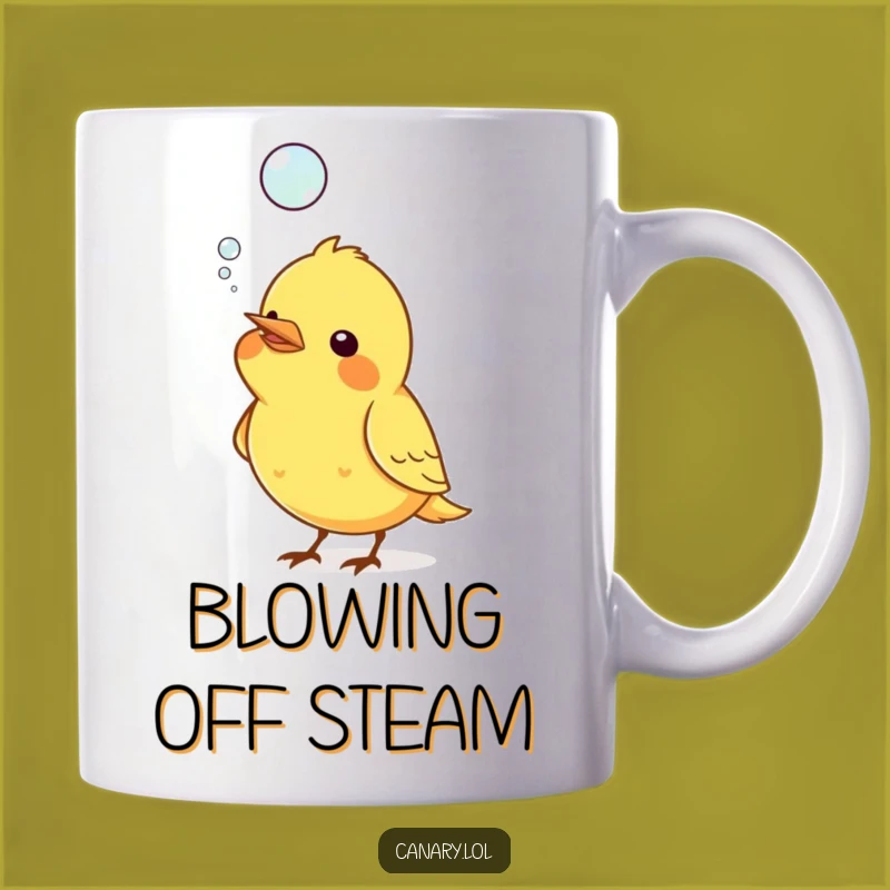 Funny Canary Bubble Fun Mug: Whimsical Bird Gift for Lighthearted Moments