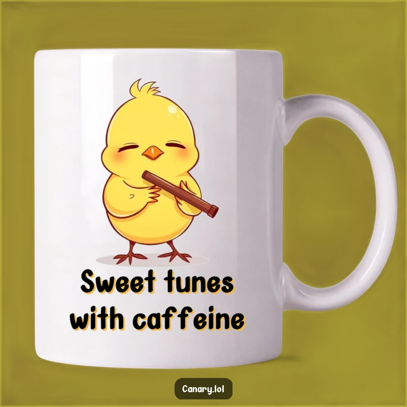 Funny Canary Flute Mug: Melodious Bird, Joyful Tune, Perfect Funny Gift