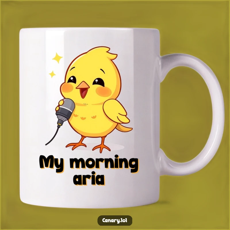 Funny Canary Rockstar Mug: Hilarious Bird Gift for Aspiring Singers