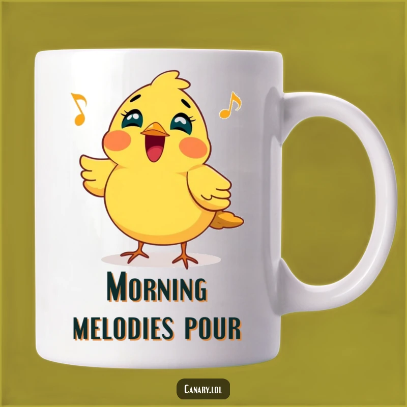 Funny Canary Singing Mug - Cheerful Tune Humor, Perfect Melodic Gift