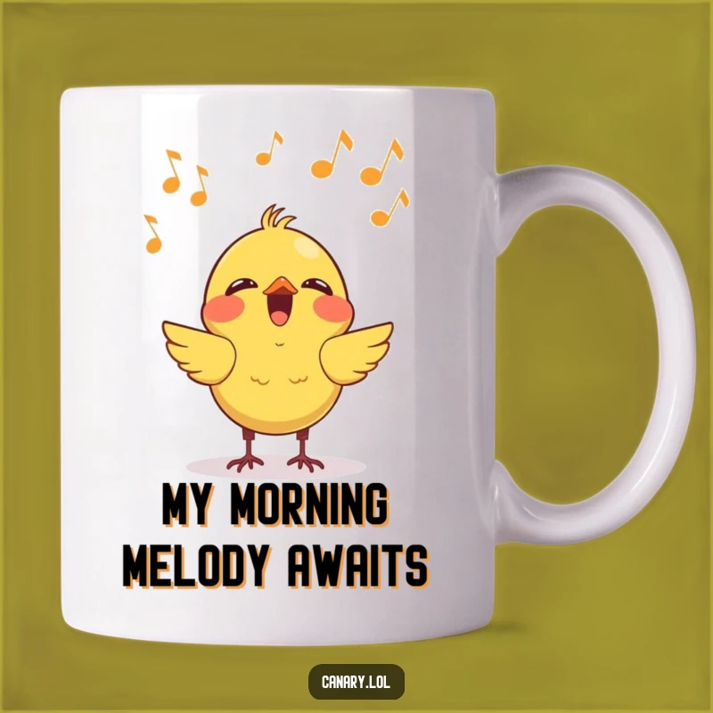 Funny Kawaii Canary Singing Mug - A Melodious Morning Laugh Brightens Your Day