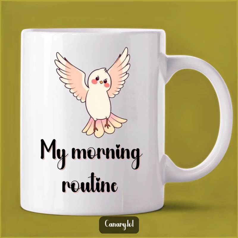 Funny Pirouetting Bird Mug: A Graceful Dancer Bird Gift for Aviary Enthusiasts