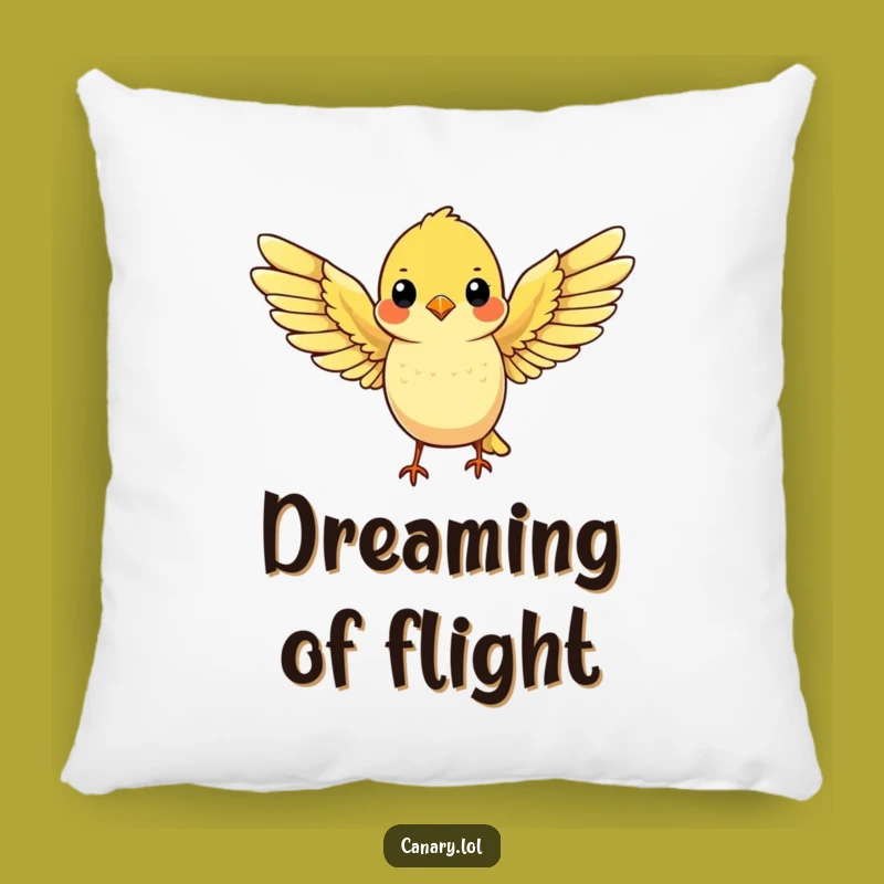 Funny Cute Canary Pillow - Flight Ready Cushion