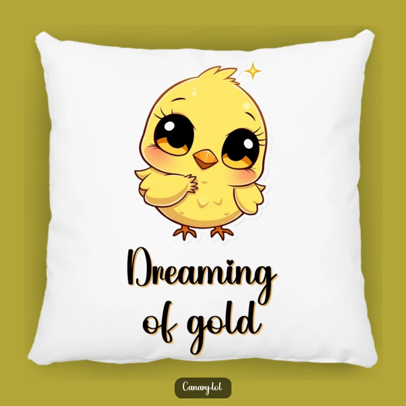 Funny Bright-Eyed Canary Pillow - Snuggle with Sparkling Dreams