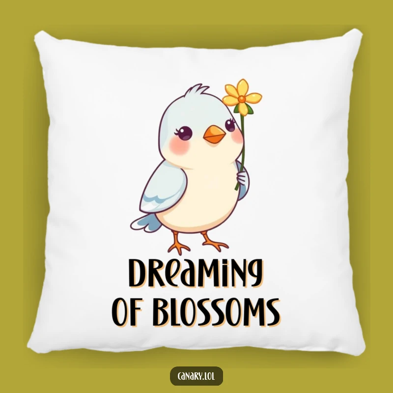 Funny Bird Flower Pillow - Cozy Sweet Beak Cushion