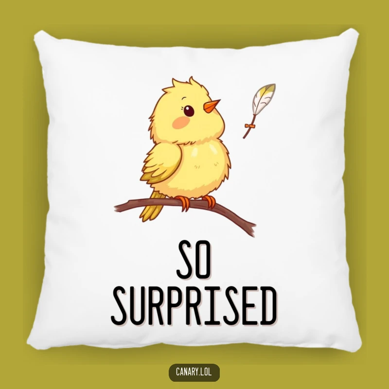 Funny Canary Bird Pillow: Soft Surprise Feather Cushion, Comfy and Hilarious Home Decor