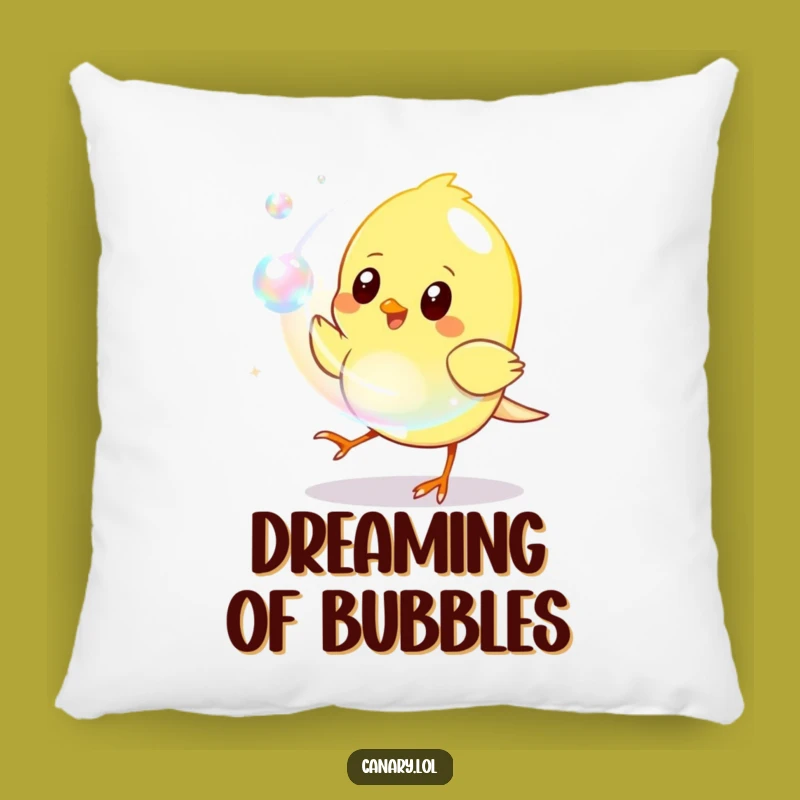 Funny Canary Bubble Pillow: Comfy Playful Accent, Iridescent Decor Gift