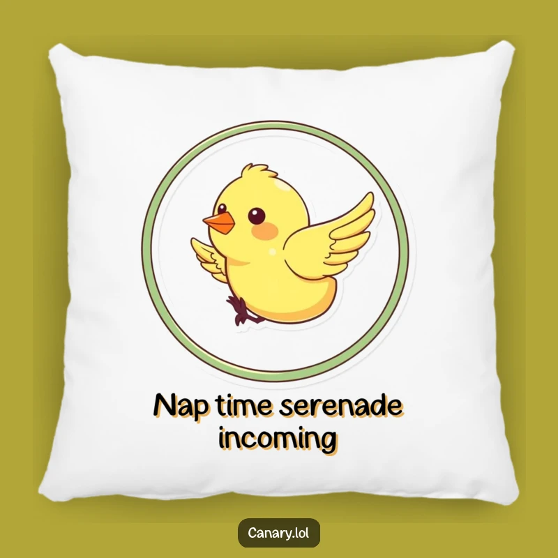 Funny Canary Loop Pillow: Cozy Comfort, Cheerful Design, Adorable Funny Gift