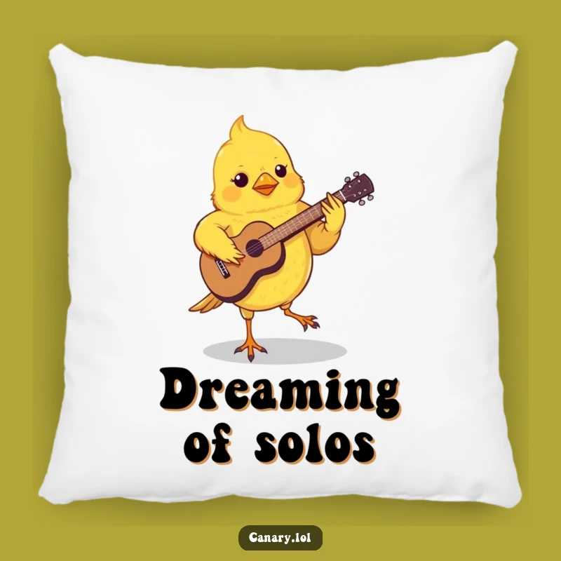 Funny Canary Rock Pillow - Cozy Comfort for Your Little Musician!