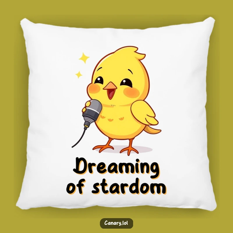 Funny Canary Rockstar Pillow: Add Stage Presence and Humor to Your Space
