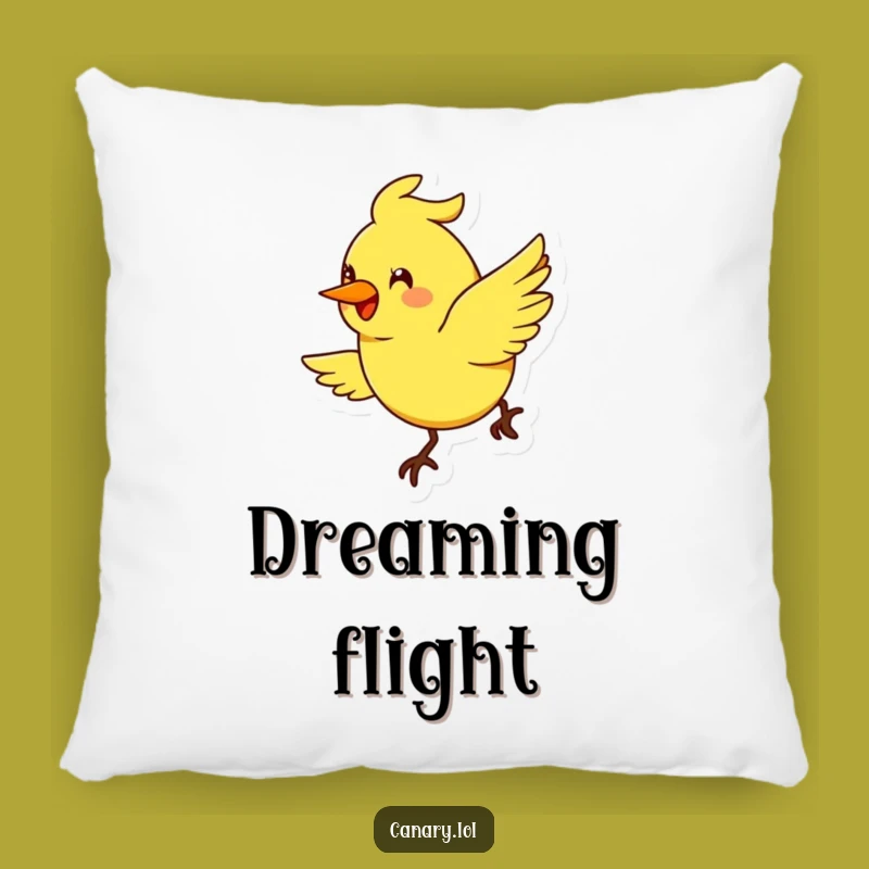 Funny Flying Canary Smile Pillow: Soft Cushion with Exaggerated Joyful Arc