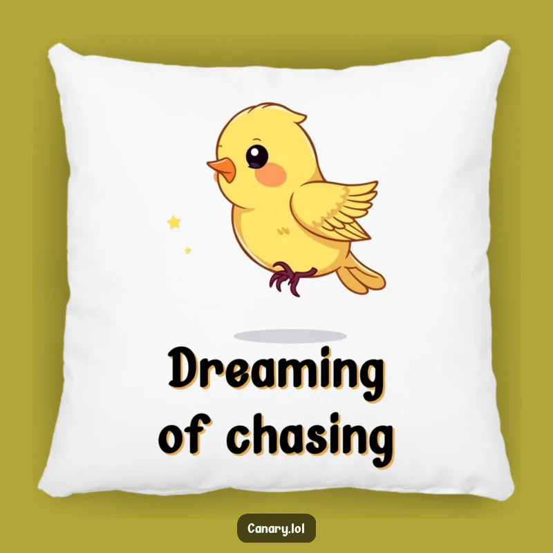 Funny Playful Canary Pillow - Comfy Funny Gift for Lighthearted Lounging