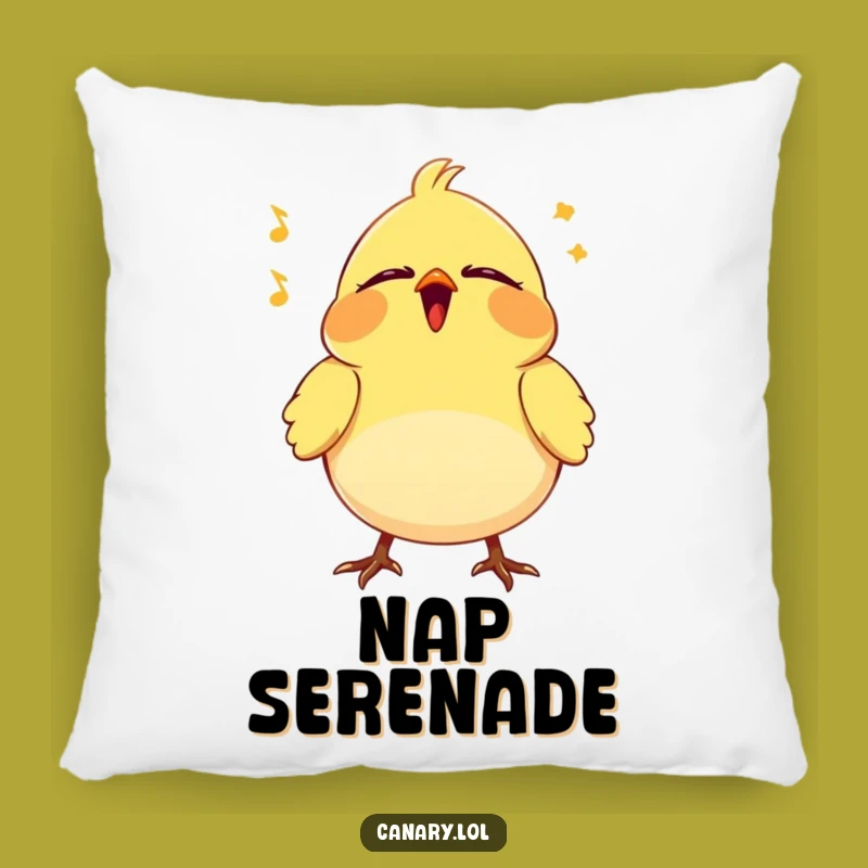 Funny Happy Song Canary Pillow - Cozy Comfort for Blissful Relaxation