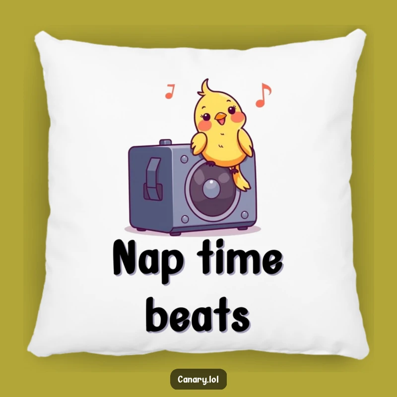 Funny Canary DJ Pillow: Cozy Bird Music Accent, Ideal Funny Gift