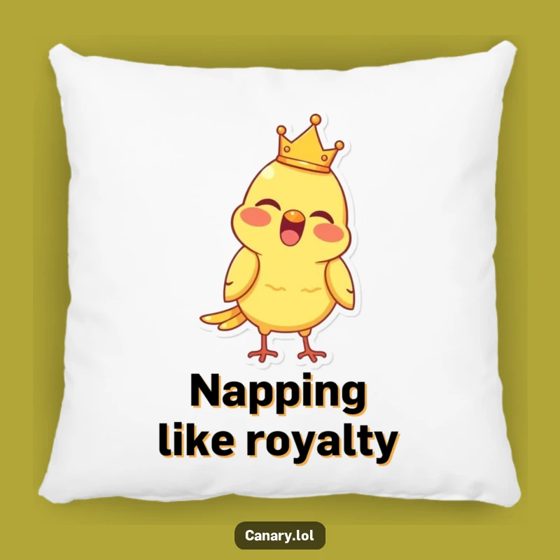 Funny Royal Canary Pillow - Comfy Funny Gift for Cozy Nests