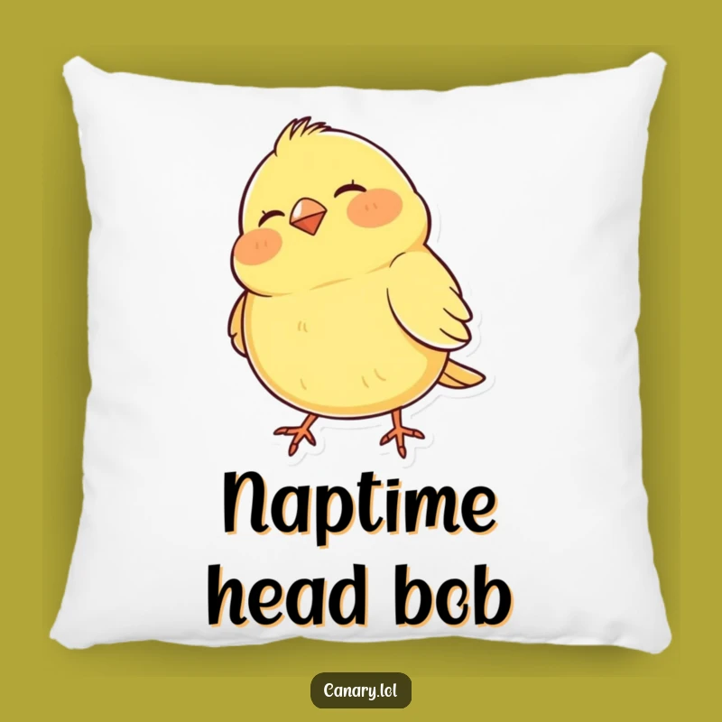 Funny Canary Bobbing Pillow: Soft Comfort with a Hilarious Rhythmic Bird