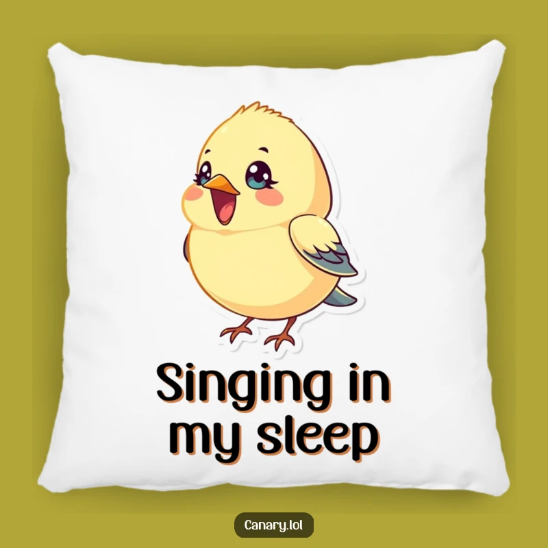 Funny Singing Canary Bird Pillow: Cuddle Up with Cheerful Melodies