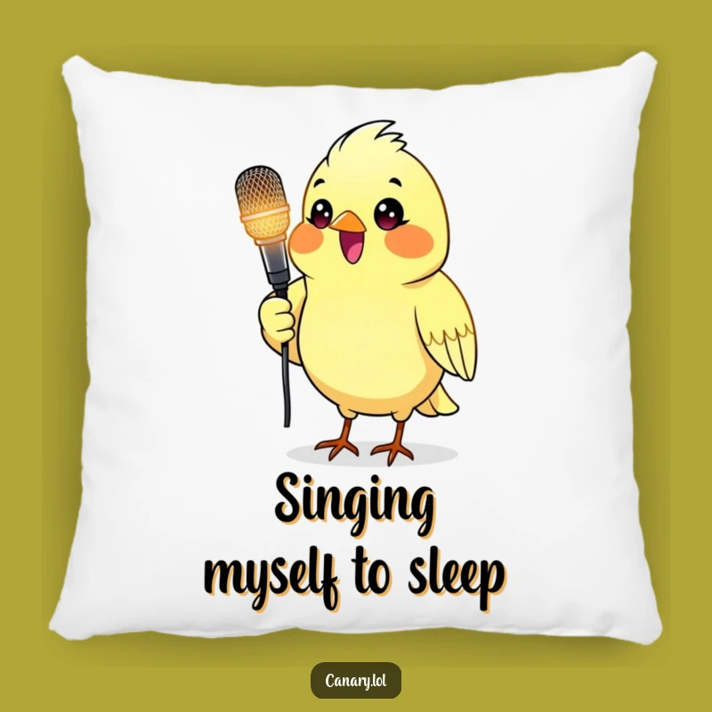 Funny Canary Microphone Pillow - Cozy Star Decor Gift!