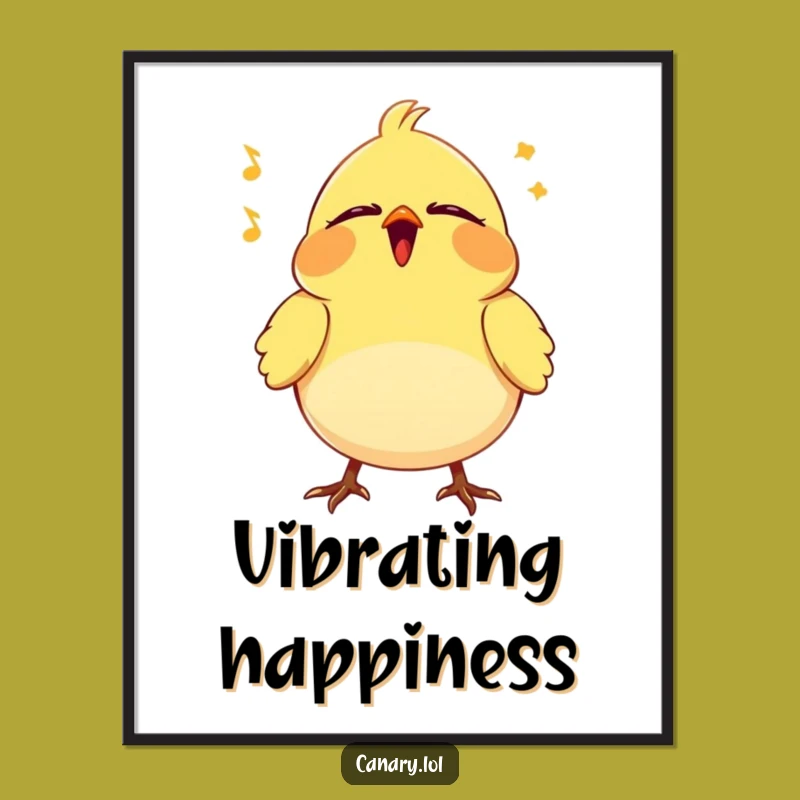 Funny Happy Song Canary Digital Art - Instant Serene Decor