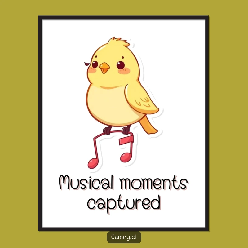 Funny Musical Canary Digital Art: Instant Harmony for Your Walls