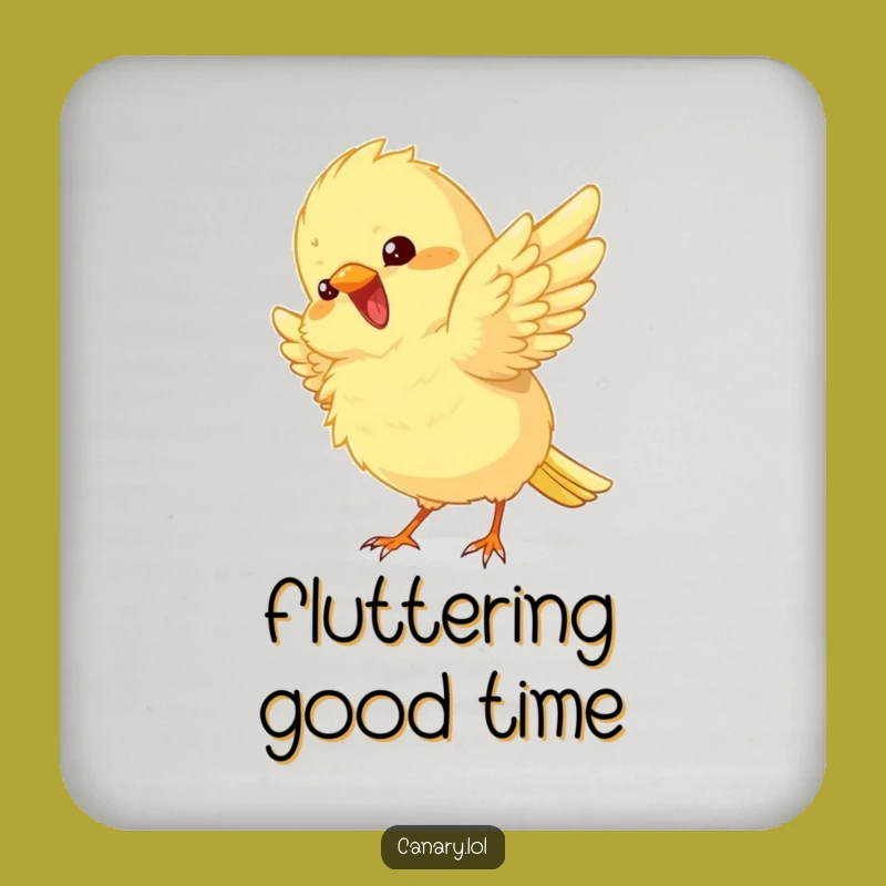 Funny Fluffy Canary Coaster: Protect Surfaces with Excitement