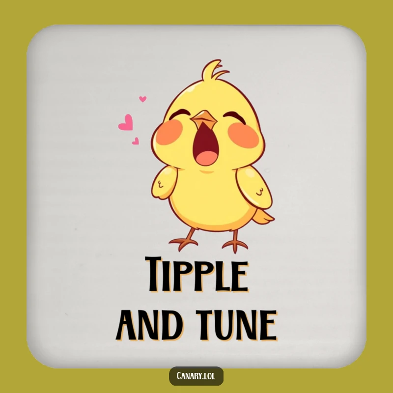 Funny Singing Canary Coasters: Protect Surfaces with Hilarious Harmony