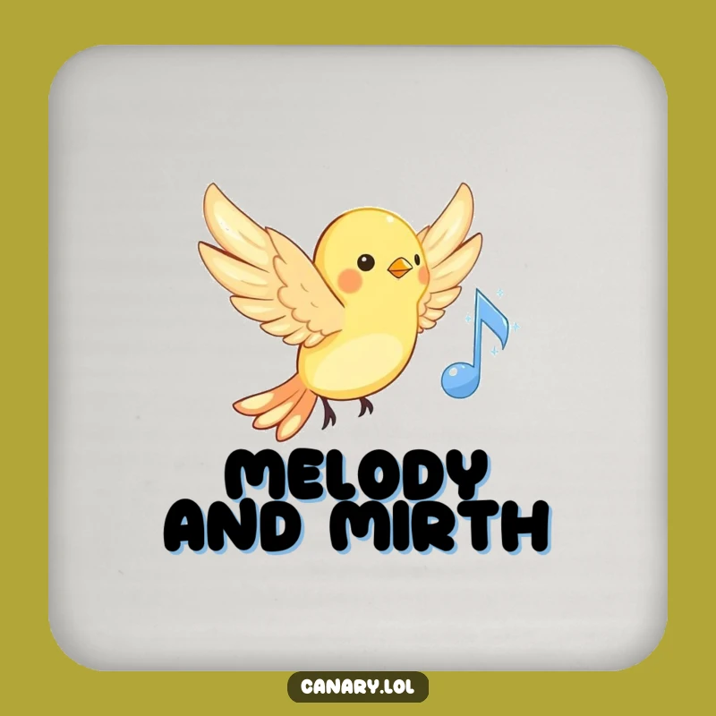 Funny Musical Canary Coaster: Drink Protector with Bird Song Gift