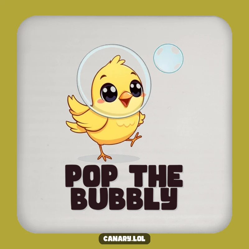 Funny Joyful Canary Bird Coaster - Protect Surfaces with Funny Cheer