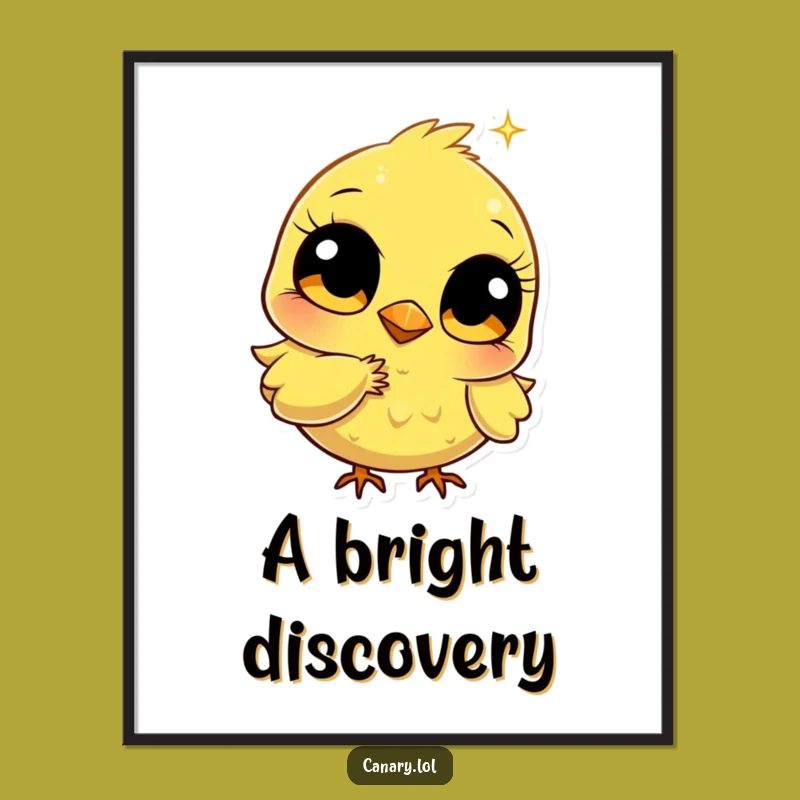 Funny Bright-Eyed Canary Poster - Decorate with Sparkling Wonder