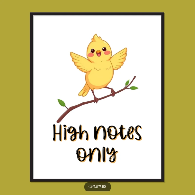 Funny Dancing Canary Poster: Bring Whimsical Art to Your Walls