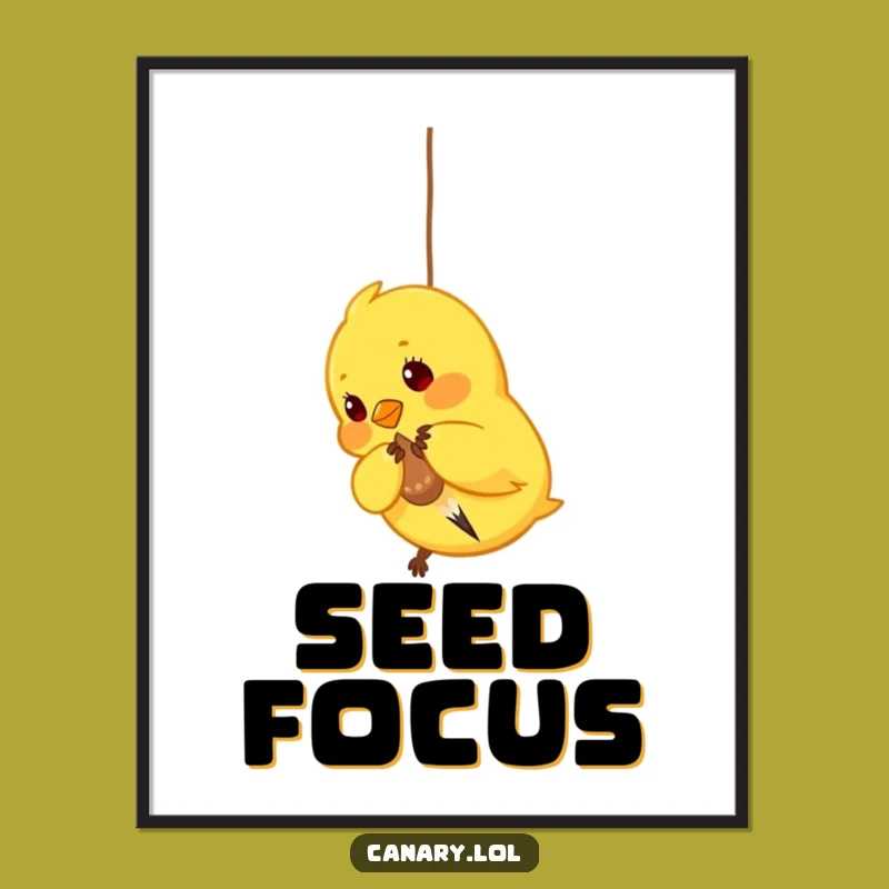 Funny Pecking Canary Poster - Playful Art for Cheerful Spaces