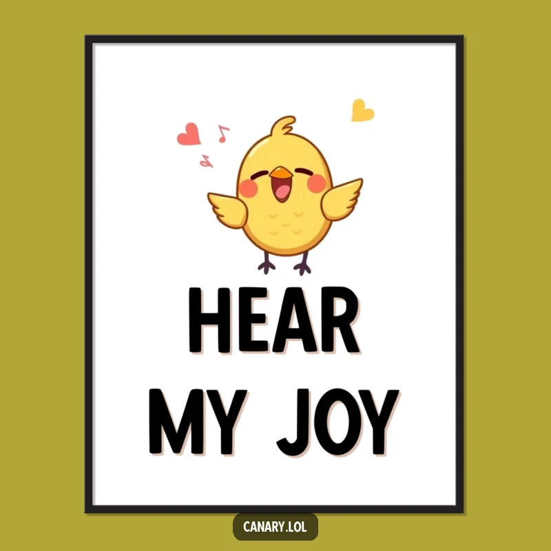 Funny Poster: Birdsong Joy - A Delightfully Funny Art Gift for Cheerful Walls!