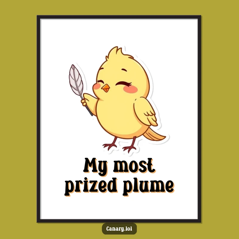 Funny Canary Winking Poster - Feather & Wink Wall Art