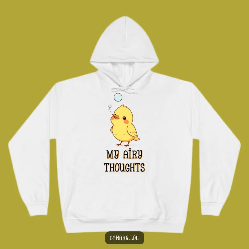 Cozy Funny Canary Bubble Hoodie: Stay Warm and Whimsical with Humor