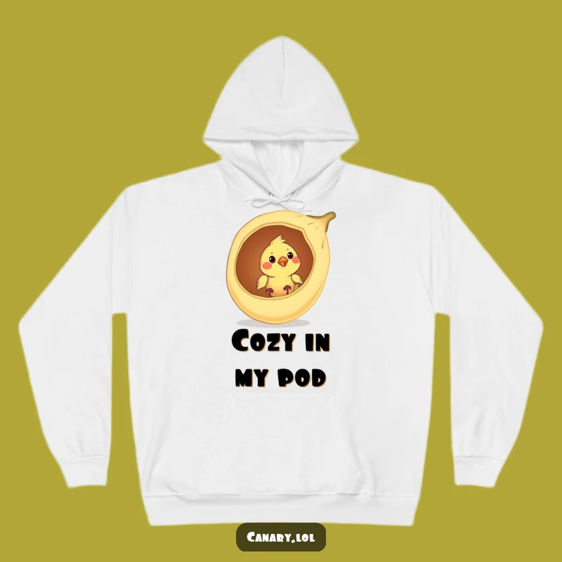 Funny Canary Hoodie: Cozy Seed Pod Peek, Perfect Warm & Humorous Nature Gift