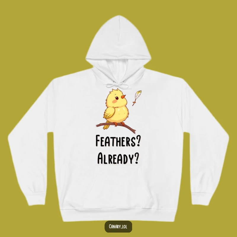 Funny Canary Bird Hoodie: Cozy Surprise Feather Comfort, Ideal Humorous Gift for Bird Fans