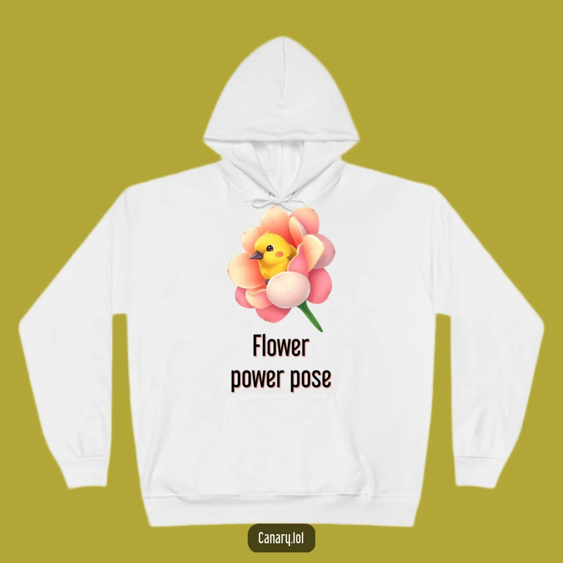 Funny Canary Flower Hoodie - Curious Comfort, Perfect Cozy Funny Gift