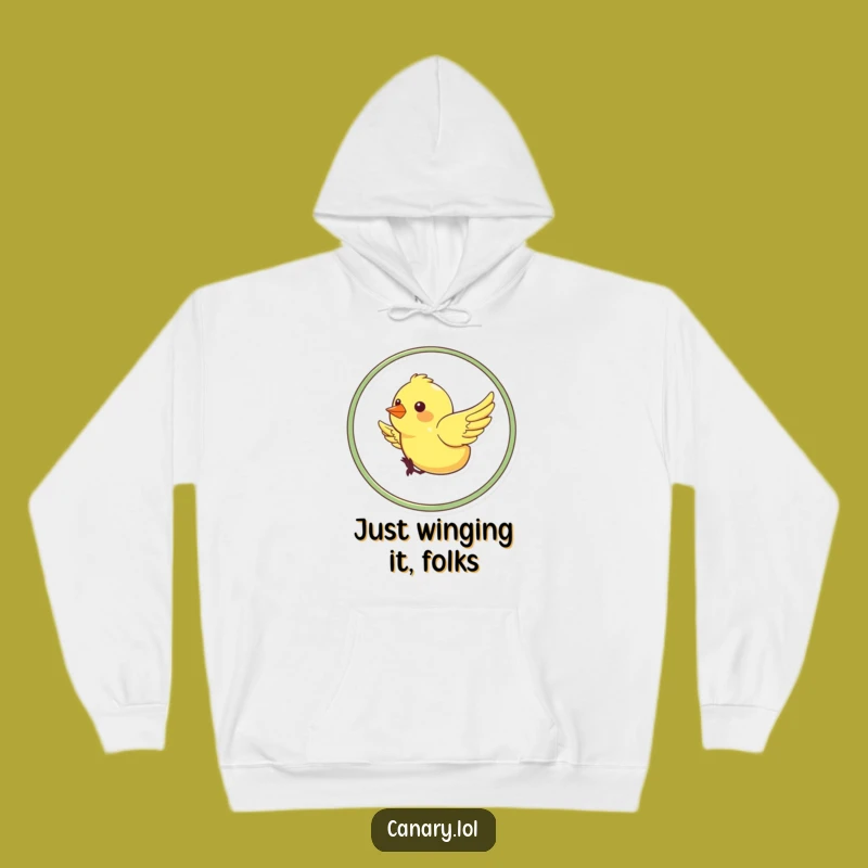 Funny Canary Loop Hoodie: Cozy Comfort, Cheerful Flying Bird, Ideal Funny Gift